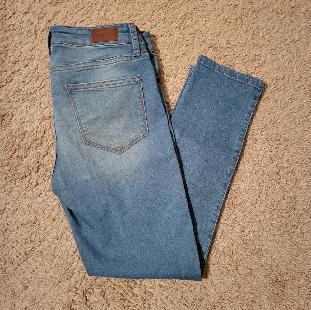 Mia & Moss Camden Skinny Crop Light Wash Jeans Size 6/28